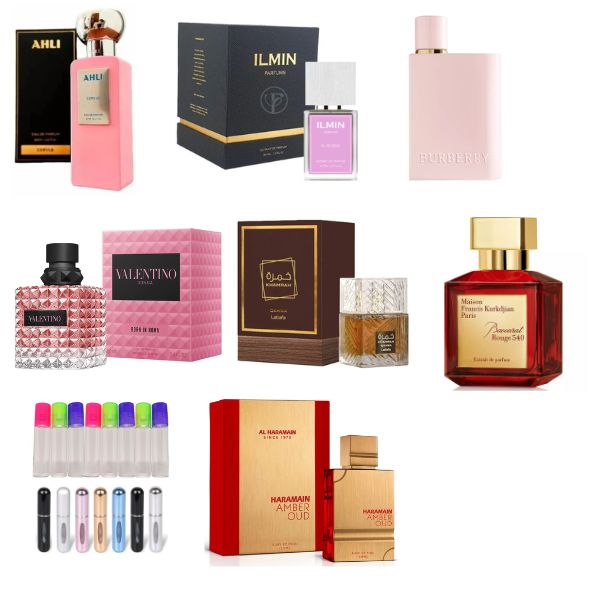COMBO 7 PERFUMES+8PROBADORES+7PERFUMEROS